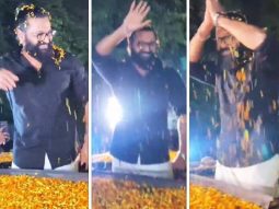 Rishab Shetty receives thunderous welcome outside Gaiety Galaxy for Kantara: Chapter 1