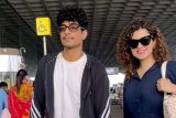 Palak Muchhal’s airport appearance