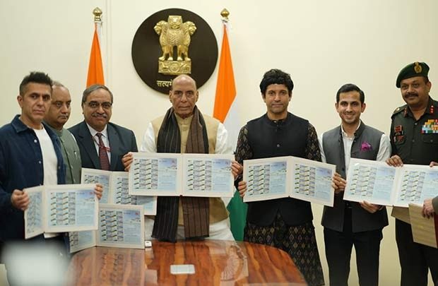 Makers of 120 Bahadur launch customised ‘My Stamp’ honouring Rezang La War memorial; unveiled by Rajnath Singh ahead of battle’s 63rd anniversary