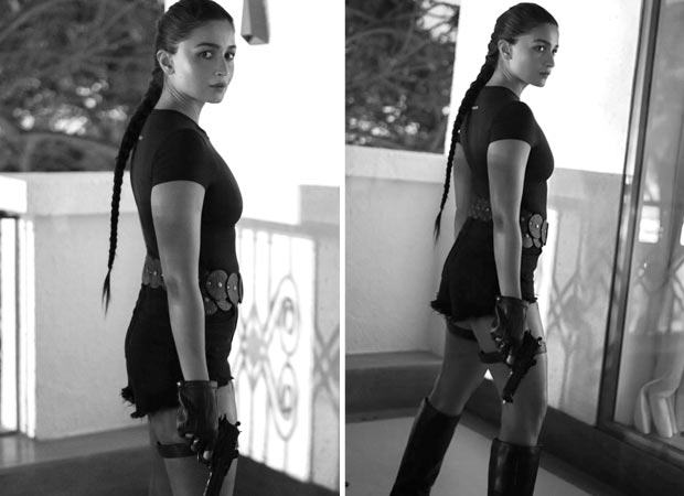 Alia Bhatt’s Lara Croft-inspired Halloween 2025 look features a braided ponytail, holster belt, and monochrome power dressing