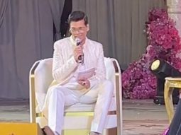 Karan Johar in his element hosting Koffee with Karan at a wedding