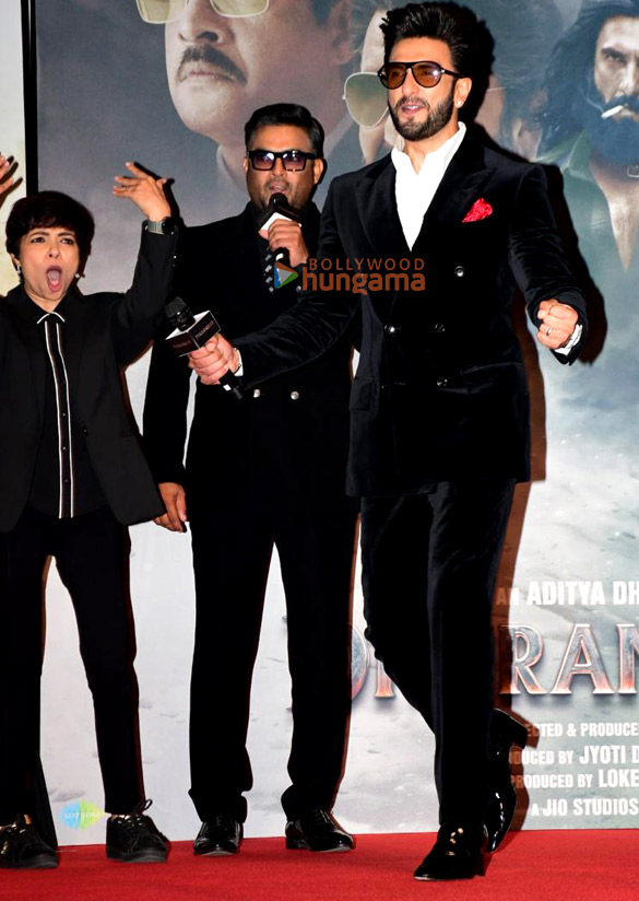 photos ranveer singh r madhavan arjun rampal and others snapped at the trailer launch of dhurandhar 3 3