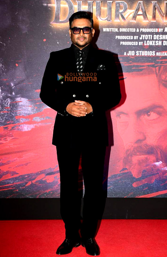 photos ranveer singh r madhavan arjun rampal and others snapped at the trailer launch of dhurandhar 4