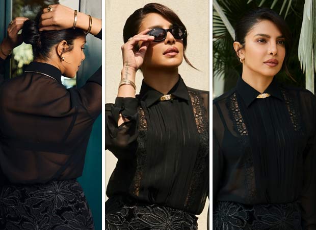 Priyanka Chopra Jonas serves modern noir glam in Roberto Cavalli Resort 2026 in Hyderabad