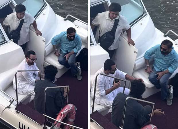 Saif Ali Khan spotted getting off a speed boat at Mandwa jetty, sparks Haiwaan speculation