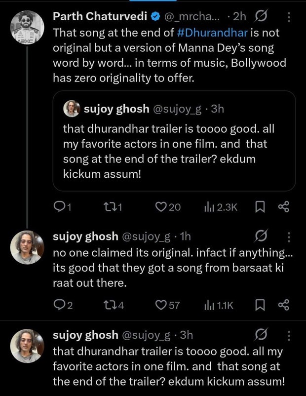 “No one claimed it’s original”: Sujoy Ghosh REACTS to music criticism in Dhurandhar trailer