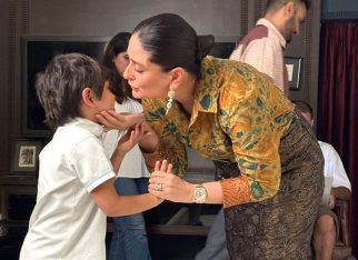 Kareena Kapoor Khan stuns in chic fringe outfit, shares a tender moment with son Jeh; watch