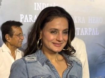 Ameesha Patel pose for media at the event of Ikkis