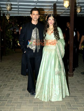 Photos: Hrithik Roshan, Saba Azad, Pashmina Roshan and others attend Eshaan Roshan’s wedding function
