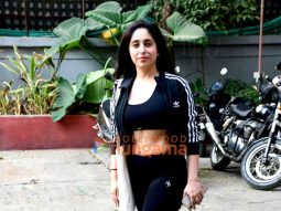 Photos: Neha Bhasin snapped outside gym a in Bandra