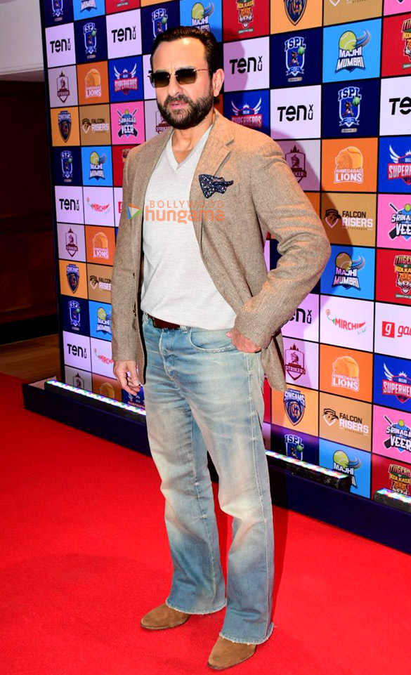 photos saif ali khan and others grace the season 3 player auction of indian street premier league ispl 3