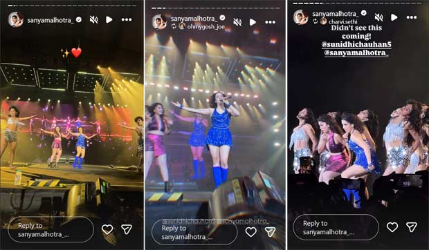 Sanya Malhotra steals the spotlight with surprise ‘Ankh’ performance at Sunidhi Chauhan’s concert; ends 2025 on a high note