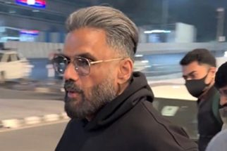 Suniel Shetty looks dapper in a black hoodie at the airport