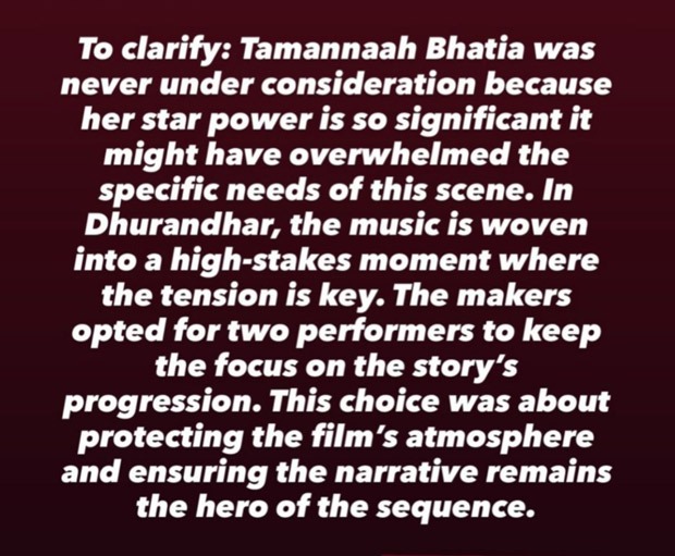 Vijay Ganguly breaks silence on Dhurandhar song ‘Shararat’ casting; says Tamannaah Bhatia was never considered