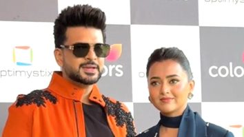 Love birds pose together for media! Karan Kundrra & Tejasswi Prakash