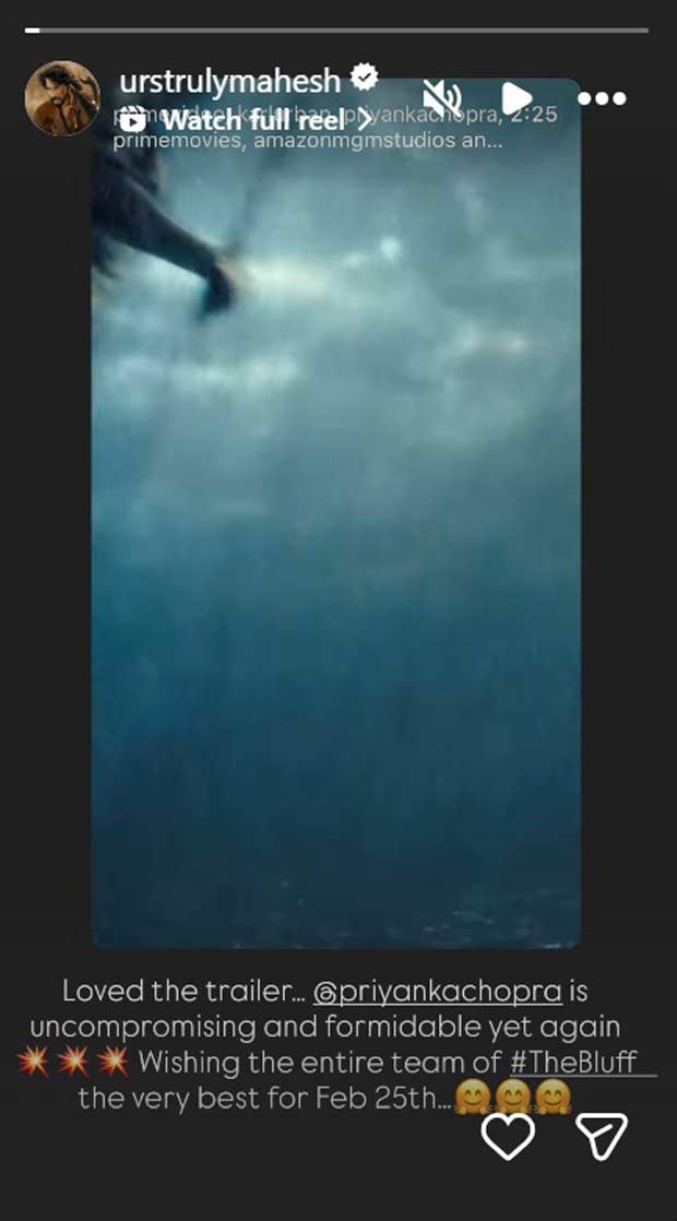 Mahesh Babu praises Priyanka Chopra Jonas’ The Bluff trailer; calls her ‘uncompromising and formidable’