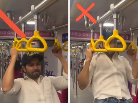 Mumbai Metro issues public advisory over a viral video of Varun Dhawan playfully ‘hanging’ in the metro: ‘Hang out, but don’t hang there’