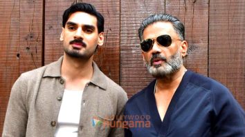 Photos: Ahan Shetty and Suniel Shetty snapped in Juhu