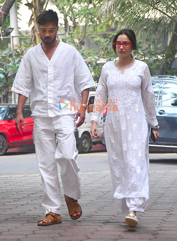 photos mouni roy ankita lokhande and others snapped at arjun bijlanis father sudarshan bijlanis prayer meet 2