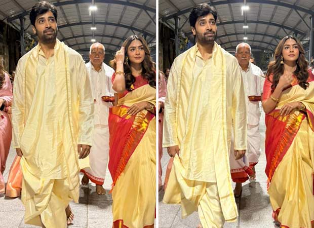Mrunal Thakur, Adivi Sesh seek blessings at Tirupati ahead of Dacoit release