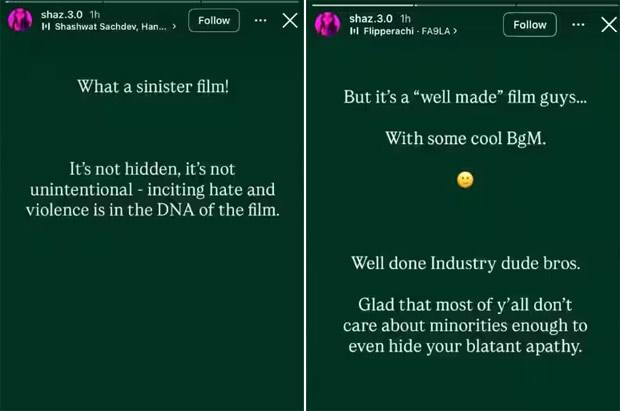 Dhadak 2 director Shazia Iqbal goes private after slamming Dhurandhar as “sinister” film promoting hate