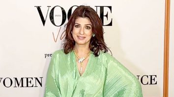 Twinkle Khanna pose for media