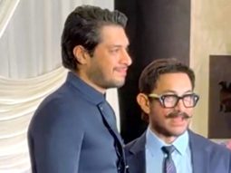 Aamir Khan pose with son Junaid Khan