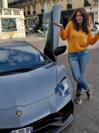 Mallika Sherawat zips off in a roaring Lamborghini Aventador, and the internet cannot look away