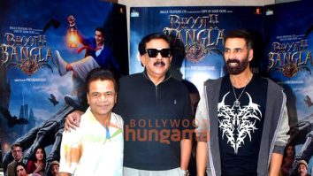 Photos: Akshay Kumar, Rajpal Yadav, Priyadarshan snapped promoting their film Bhooth Bangla