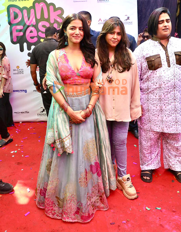 Photos: Ektaa R Kapoor and Wamiqa Gabbi snapped promoting Bhooth Bangla at Holi bash Photos: Ektaa R Kapoor and Wamiqa Gabbi snapped promoting Bhooth Bangla at Holi bash
