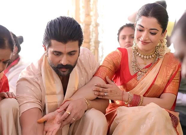 Vijay Deverakonda – Rashmika Mandanna glow at Satyanarayan Vratham; Newlyweds host heartwarming fan meet in Hyderabad