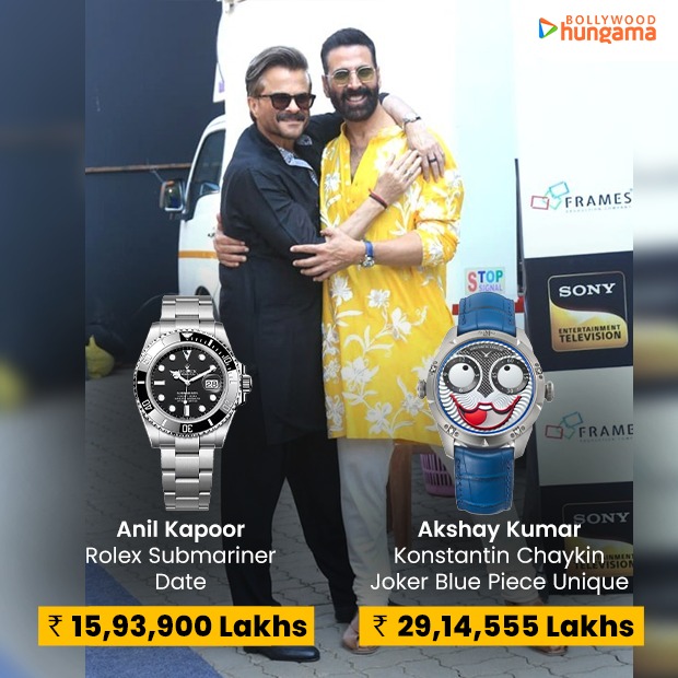 Watch Wars on set: Anil Kapoor flaunts his Rs. 15 lakhs worth Rolex while Akshay Kumar shows off his Rare Joker watch worth Rs. 29 lakhs