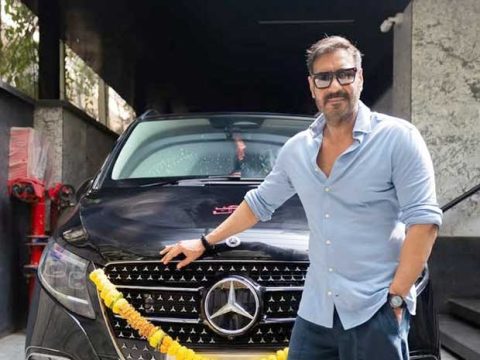 After Shah Rukh Khan, Ajay Devgn drives home the Rs 1.40 crore Mercedes-Benz V-Class on his 57th birthday