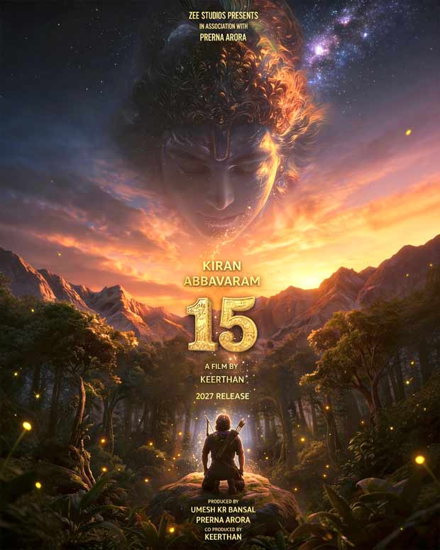 EXCLUSIVE: Kiran Abbavaram 15 teaser poster unveiled; Zee Studios and Prerna Arora back a visually grand mytho-fantasy spectacle
