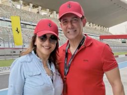 Madhuri Dixit and Dr Sriram Nene turn heads at Ferrari event in India; enjoy high-speed track experience at Buddh International Circuit