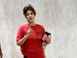Photos: Rhea Chakraborty spotted outside the gym in Bandra