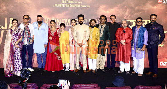 photos riteish deshmukh genelia deshmukh sanjay dutt abhishek bachchan vidya balan and others grace the trailer launch of raja shivaji 4
