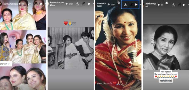 92 वर्ष की आयु में आशा भोसले का निधन: करण जौहर, काजोल, हेमा मालिनी, अक्षय कुमार और अन्य ने महान गायिका पर शोक व्यक्त किया 