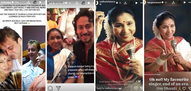 92 वर्ष की आयु में आशा भोसले का निधन: करण जौहर, काजोल, हेमा मालिनी, अक्षय कुमार और अन्य ने महान गायिका पर शोक व्यक्त किया