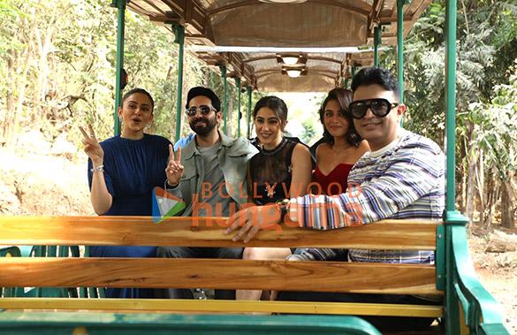photos ayushmann khurrana sara ali khan rakul preet singh wamiqa gabbi and others grace the trailer launch of pati patni aur woh do at sanjay gandhi national park 3