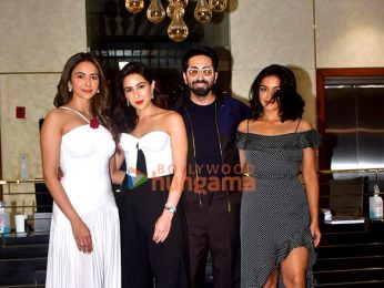 Photos: Ayushmann Khurrana, Sara Ali Khan, Rakul Preet Singh and Wamiqa Gabbi snapped promoting Pati Patni Aur Woh Do Photos: Ayushmann Khurrana, Sara Ali Khan, Rakul Preet Singh and Wamiqa Gabbi snapped promoting Pati Patni Aur Woh Do