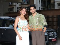 Photos: Vedang Raina, Sharvari snapped promoting their upcoming film Main Vaapas Aaunga