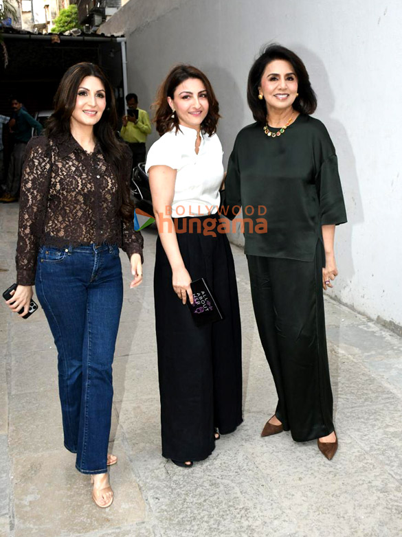 Photos: Neetu Singh, Riddhima Kapoor Sahni and Soha Ali Khan snapped promoting Daadi Ki Shaadi on the sets of All About Her