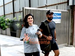Photos: Karishma Tanna and Varun Bangera snapped at the gym in Bandra