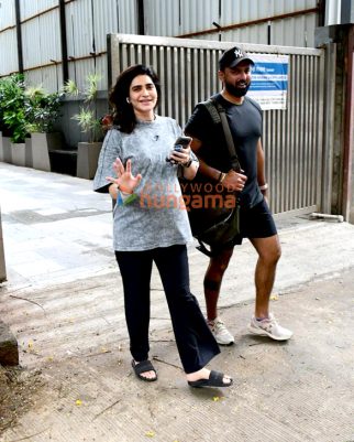 Photos: Karishma Tanna and Varun Bangera snapped at the gym in Bandra