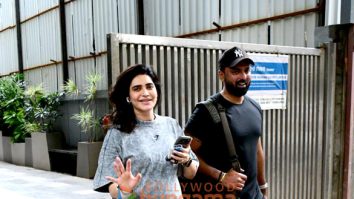 Photos: Karishma Tanna and Varun Bangera snapped at the gym in Bandra