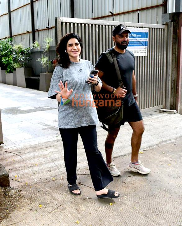 Photos: Karishma Tanna and Varun Bangera snapped at the gym in Bandra Photos: Karishma Tanna and Varun Bangera snapped at the gym in Bandra
