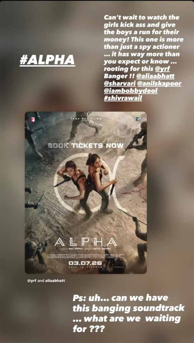 Karan Johar roots for Alia Bhatt and Sharvari ahead of Alpha release: “Can't wait to watch the girls kick ass”