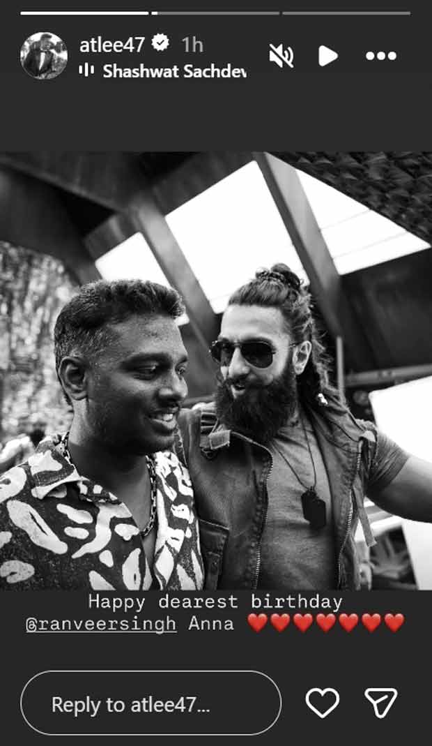 Atlee wishes Ranveer Singh on his birthday with BTS photo from Chings ad; calls him ‘Anna’