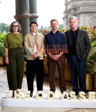 Photos: Team of The Odyssey snapped posing in front Gateway Of India at the backdrop in Mumbai